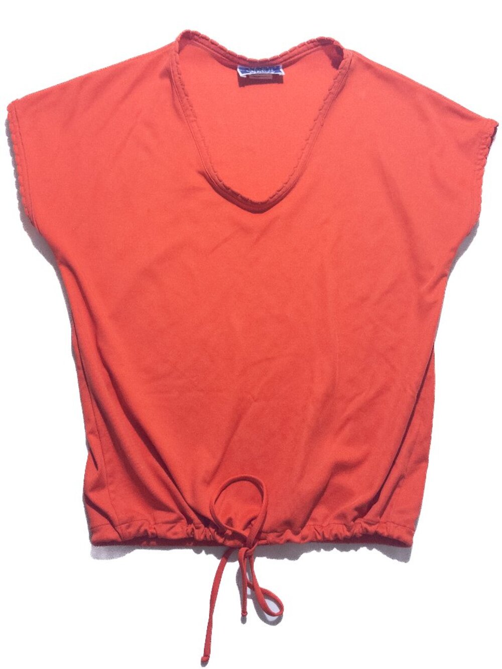 Vintage 1960's Solid Red Crop Top Tank Tee